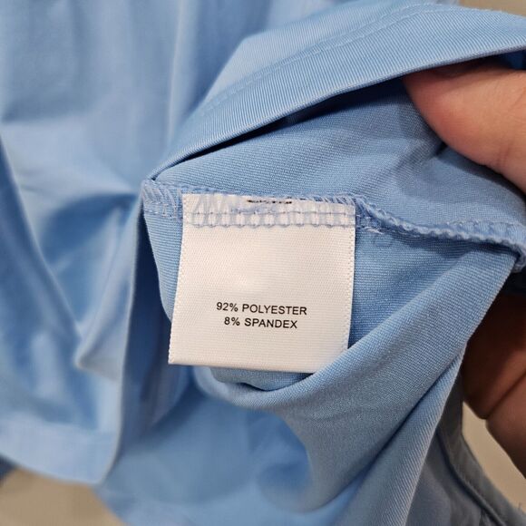 Peter Millar Mens Summer Comfort Polo Shirt Large Blue Logo Stretch Golf Preppy - Picture 6 of 11